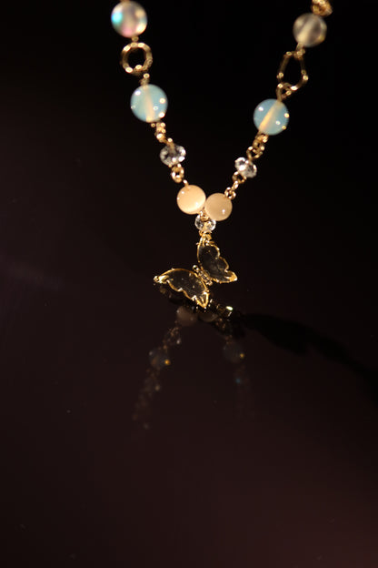 Golden Dust Butterfly Necklace
