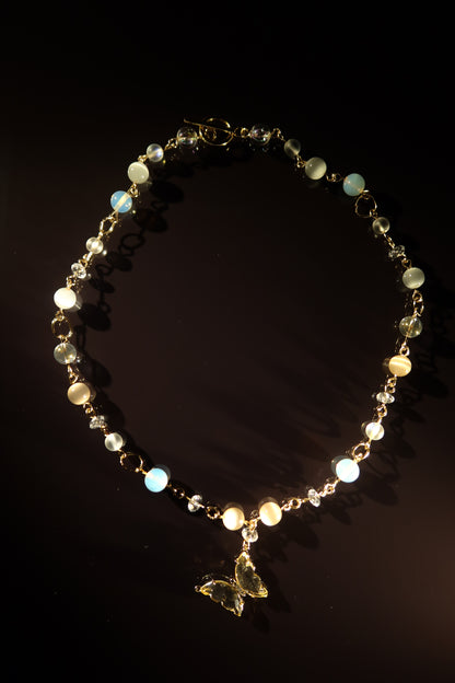 Golden Dust Butterfly Necklace